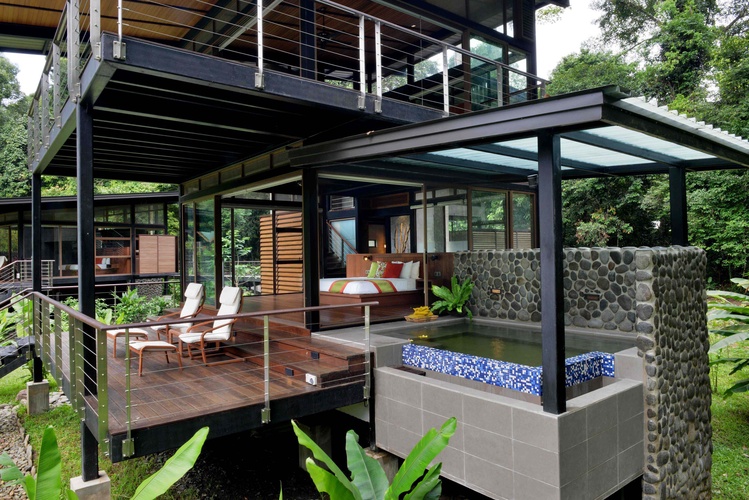 Premium Deluxe chalet with outdoor tub overlooking the Danum River, Borneo Rainforest Lodge